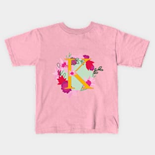 Monogram K, Personalized Initial Kids T-Shirt